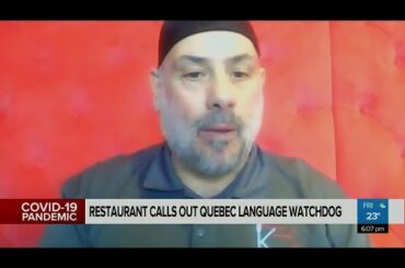 Restaurant threatened by language watchdog