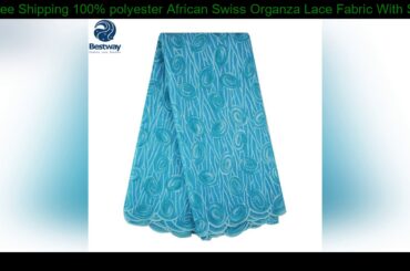 ⚡️ Free Shipping 100% polyester African Swiss Organza Lace Fabric With Sequins French Lace For dres