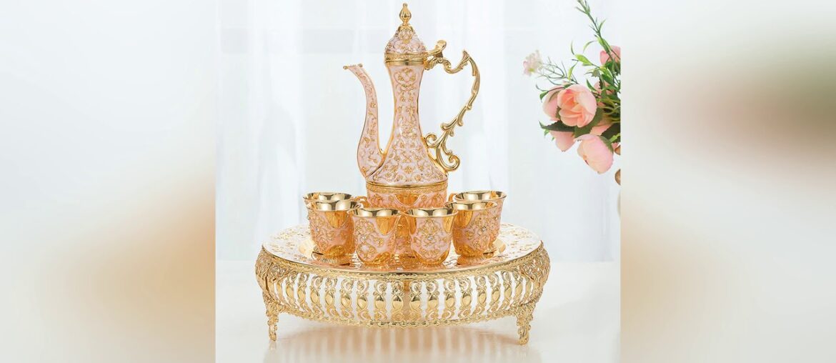 ❄️ The New Wine Set Liquor Tray Department Gift Court Upscale Metal Pattern Jug Wine Set whiskey gl ❄️ The New Wine Set Liquor Tray Department Gift Court Upscale Metal Pattern Jug Wine Set whiskey gl