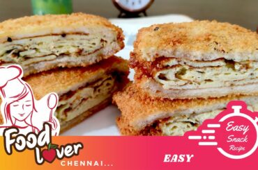 Fried Omelette Sandwich KFC | egg omelette sandwich recipe in tamil | French Toast Omelette Sandwich