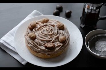 French Mont Blanc (Chestnut Cream Cake)