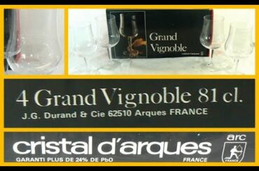 Cristal D’Arques Grand Vignoble Large French Lead Crystal Wine Glasses x 4 Boxed