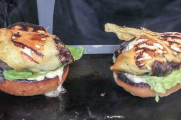 Gourmet Bourguignon Burgers with French Melted Cheese. London Camden Town. World Street Food
