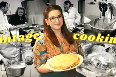 Making a 1954 FRENCH CREPE recipe (by Chef Raymond Oliver) from the INA archives ||| Vintage Cooking