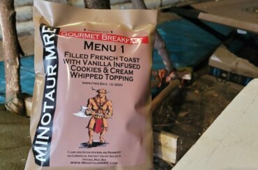 Gourmet breakfast, Filled French toast with vanilla infused cookies and cream whipped topping . MTC