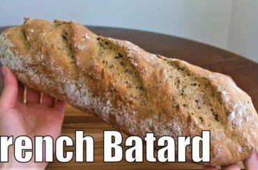 [Vegan Bread Recipe]Making French Batard with black sesame seeds[Gourmet Apron 416]