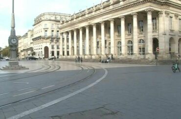 Police patrol empty streets of Bordeaux in France's first weekend of lockdown | AFP