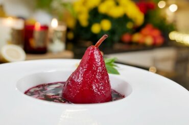 Poached Pear Dessert | Mulled Wine | EASY & QUICK RECIPE