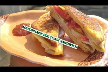FRENCH TOAST MAYONNAISE EGG SANDWICH! EASY BREAKFAST RECIPE WITH EGG! SANDWICH HOME MADE !