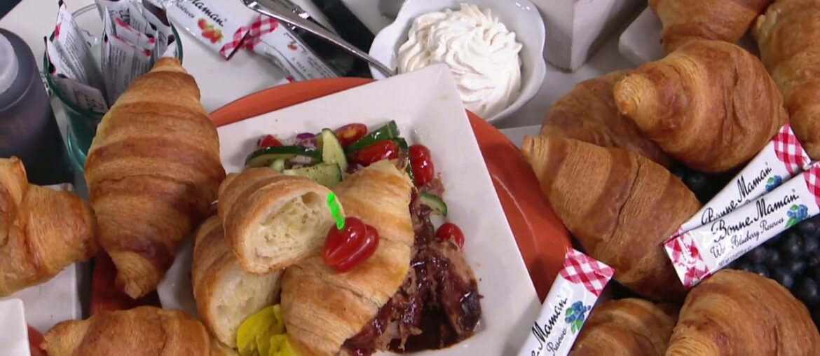 Authentic Gourmet (25) French Butter Croissants &Jam on QVC