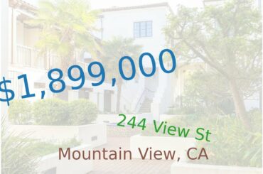 $1,899,000 home for sale in Mountain View, CA (244 View St, 94041)