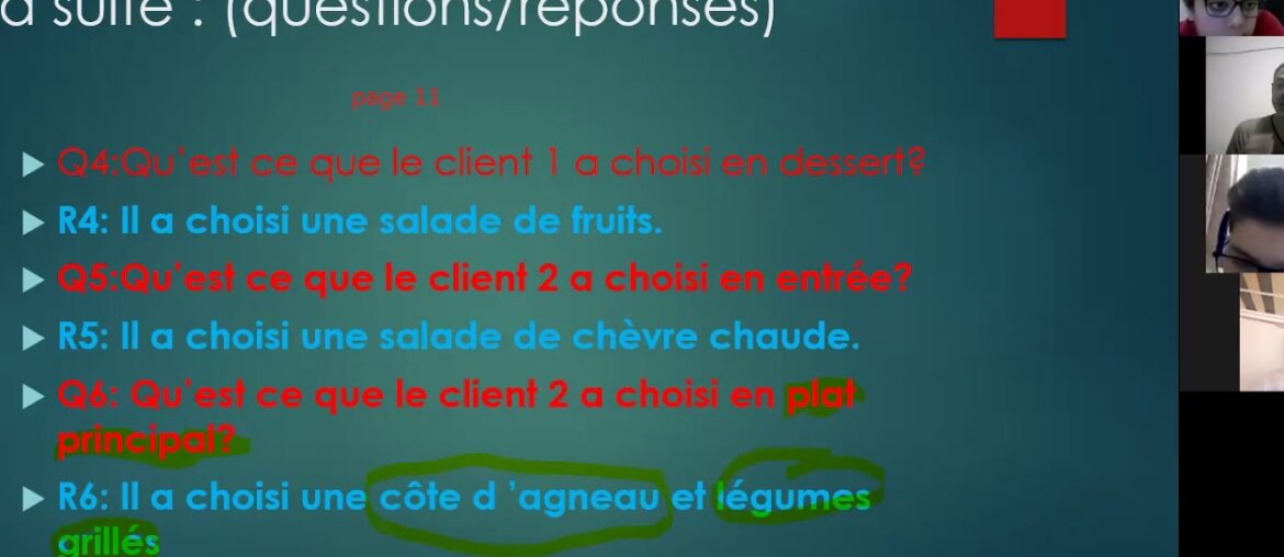 French Grade 5B 8-11-2020