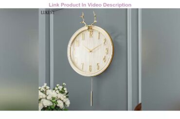 Disc. 75% Light Luxury European Style French Deer Head Wall Clock Clock Mute Living Room Entrance D