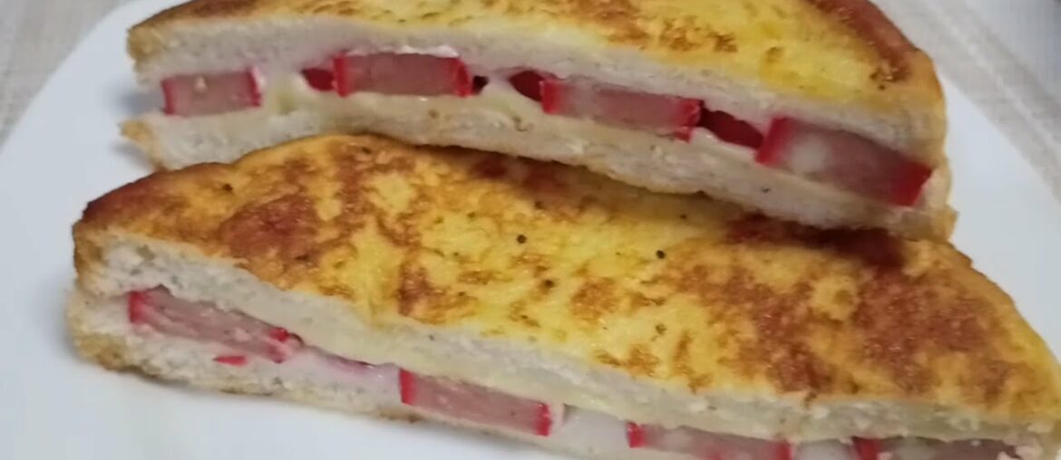 HOTDOG AND CHEESE FRENCH TOAST SIMPLE AND EASY RECIPE