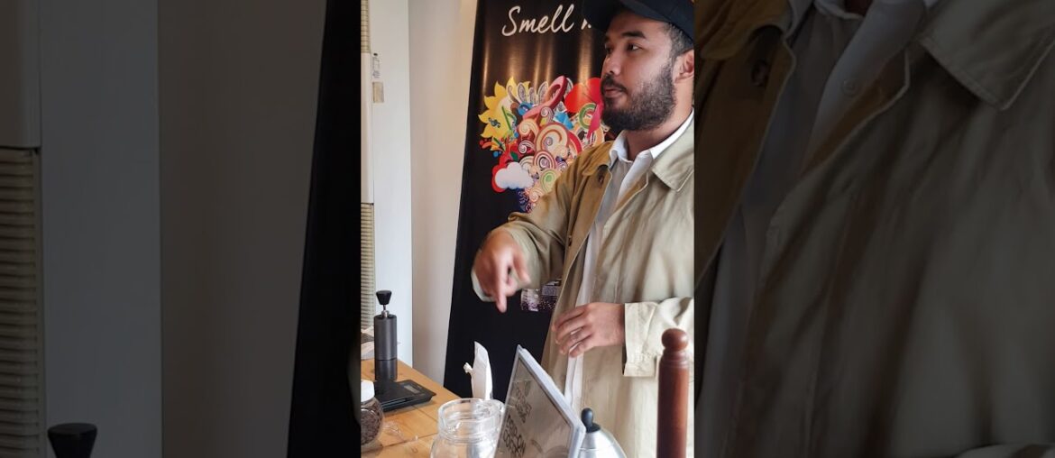 Demonstrating the new French press to go format of Gourmet Farms!