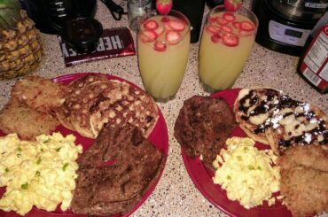 Gourmet Slay: Breakfast - Steak & Eggs with French Toast-Style Waffles and Homemade Hashbrowns