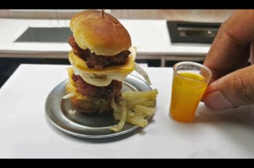 Homemade Miniature Lamb Burger|McDonalds Style Burger|Gourmet Burger|French Fries EP:4