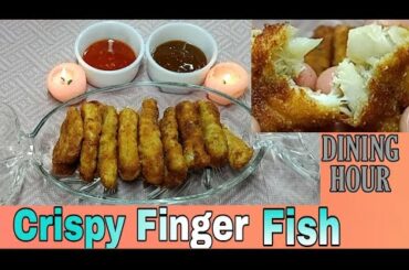 Restaurant Style Fry Finger Fish  Recipe in Urdu/Hindi|Easy and Quick Crispy Finger Fish|Dining Hour