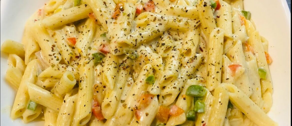 White Sauce Pasta Recipe by Desi French Kitchen White Sauce Pasta Recipe by Desi French Kitchen
