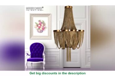 French Empire Chandelier Post Chain Aluminum Suspension Light Hanging Drop Lustre for Living room H