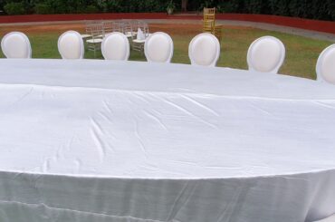 Oval Big Table  & French Chair avaialble on rentals at GRAND Suppliers & Facilitators, Hyderabad.