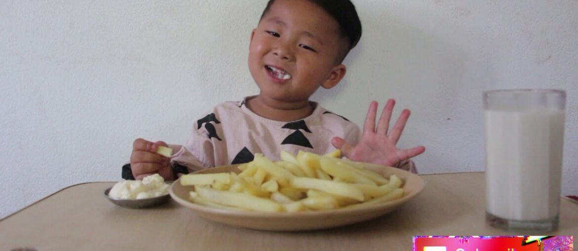 [Mom's recipe]My first vlog|French fry