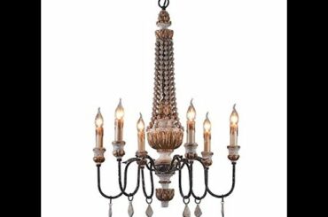 Top-Rated Review: OSAIRUOS French Country Candle-Style Chandelier, Handmade White Distressed Wo...