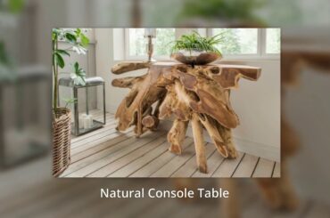 Buy french beam teak console table