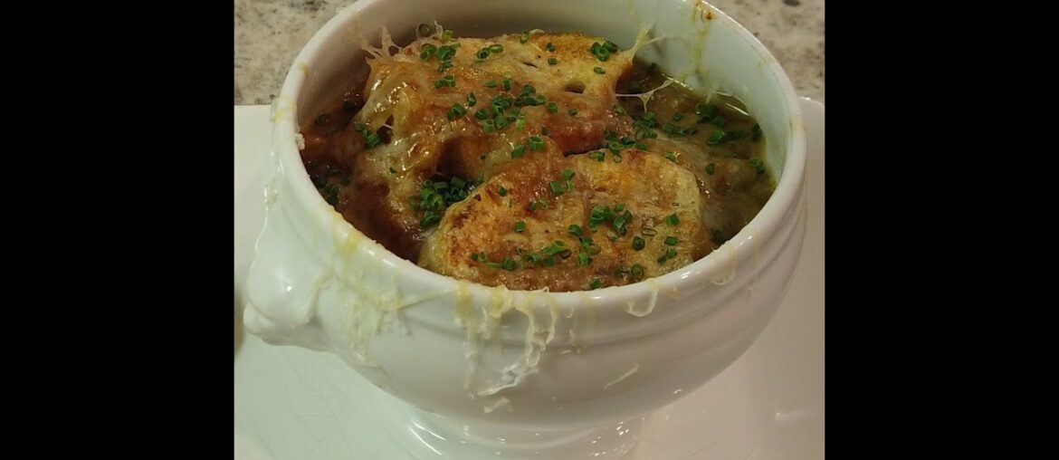 Chef Bryan's Kitchen  Simple French Onion Soup Recipe. Ingredients listed in the description below.