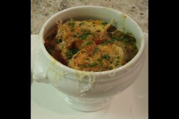 Chef Bryan's Kitchen  Simple French Onion Soup Recipe. Ingredients listed in the description below.