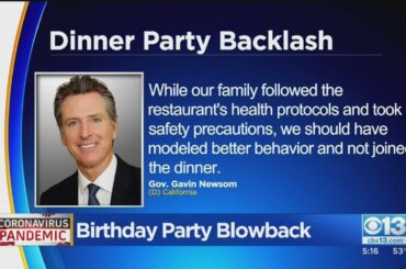 Gov. Newsom Criticized For Attending Birthday Dinner Party