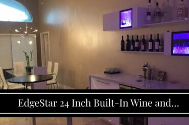 EdgeStar 24 Inch Built-In Wine and Beverage Cooler with French Doors