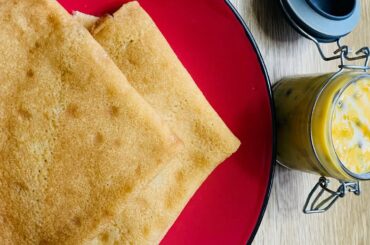 Easy buttery French CREPES RECIPE/ topped with PASSIONFRUIT CURD CREPES RECIPE/ PASSION FRUIT/