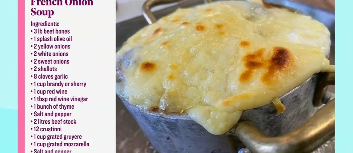 French onion soup with homemade bone broth