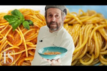 Spaghetti al pomodoro: originale (pumarola) vs. gourmet con Cristiano Tomei