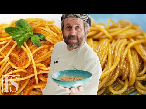 Spaghetti al pomodoro: originale (pumarola) vs. gourmet con Cristiano Tomei Spaghetti al pomodoro: originale (pumarola) vs. gourmet con Cristiano Tomei