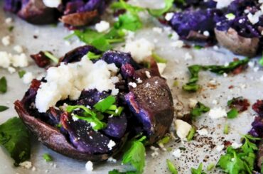 Side Dish Recipe: Smashed Purple Potatoes by Everyday Gourmet with Blakely