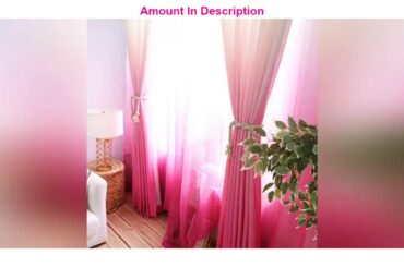 First Impression Dining Room Curtains Tulle Gradient Outdoor Sheer Rose Red Voile Gauze Curtain Liv