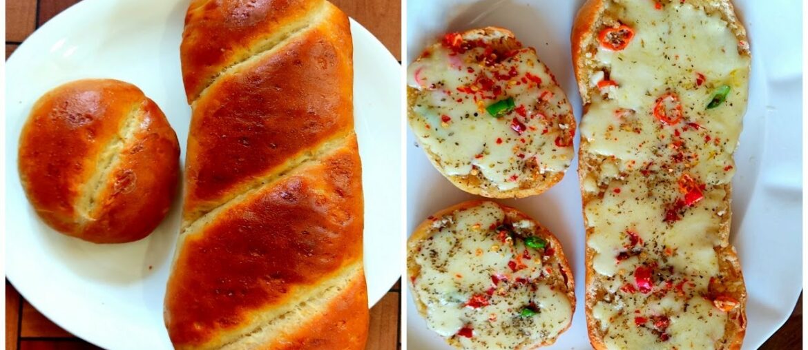 EASY CHEESY GARLIC BREAD || CRUSTY FRENCH GARLIC BREAD || HOMEMADE GARLIC BREAD RECIPE