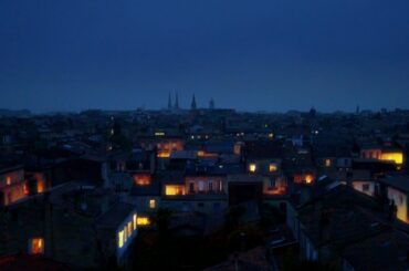 Night Rain Sounds on Southern France City Ambience | City Rain Sounds, Bordeaux | 4k ASMR | Nov 2020