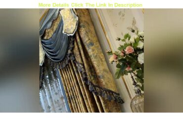 Deal Custom curtains French European style curtains villa Elegant Gold luxurious printing cloth bla