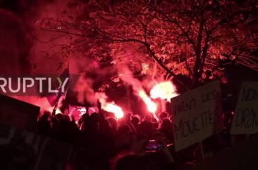 France: Protesters decry "Global Security" bill outside National Assembly