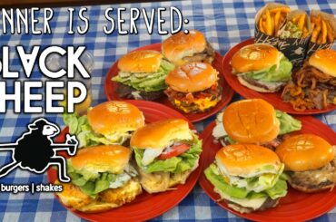 Black Sheep Gourmet Burgers Challenge w/ Truffle Fries and Cookie Dough!!