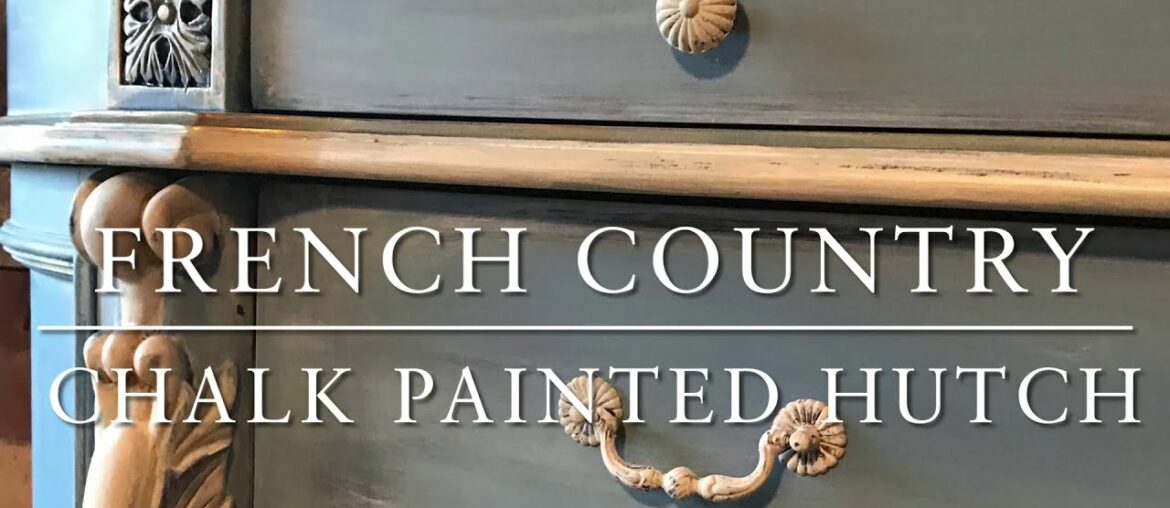 French Country Hutch Makeover Using Chalk Paint:  Old World Style