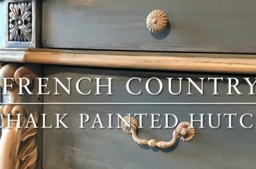 French Country Hutch Makeover Using Chalk Paint:  Old World Style