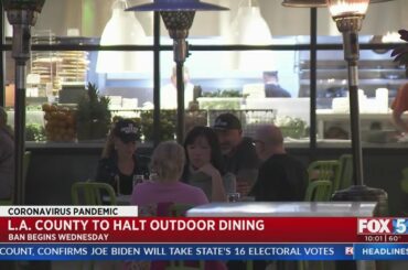 L.A. County To Suspend Outdoor Dining