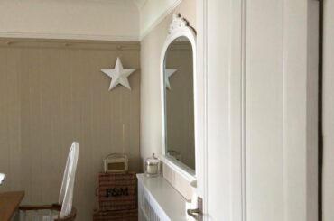 Dining room/conservatory decor update including my diy panelling