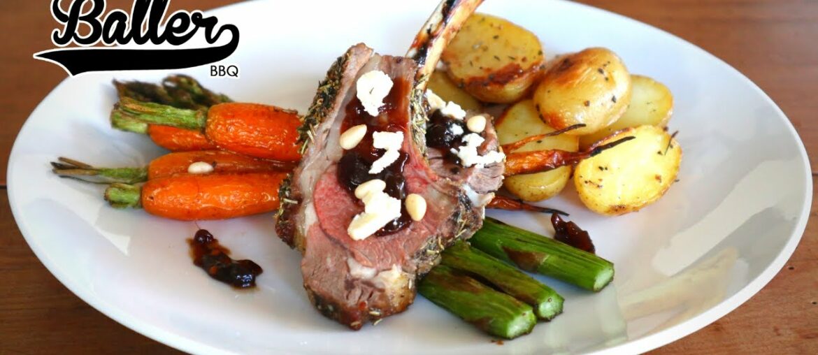 Lamb Rack Recipe With Vegies Cooked On A Charmate Lawson Smoker | Baller BBQ