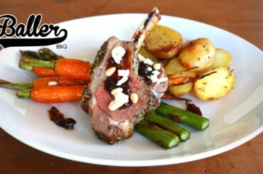 Lamb Rack Recipe With Vegies Cooked On A Charmate Lawson Smoker | Baller BBQ