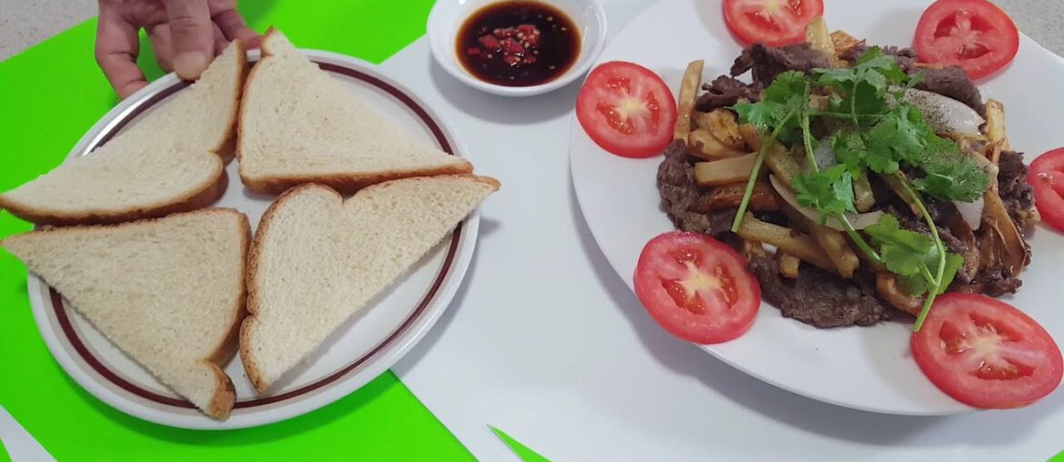 Steak mixed with French Fries - Tocom Channel